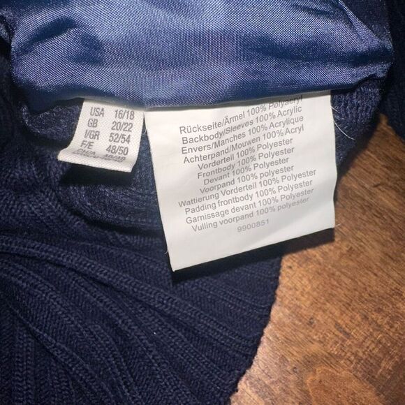 ULLA POPKEN Quilted Corduroy Ribbed Thick Sweater - Picture 4 of 4